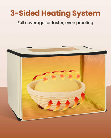 LIFVCNT folding bread proofing box open lid with ample interior space