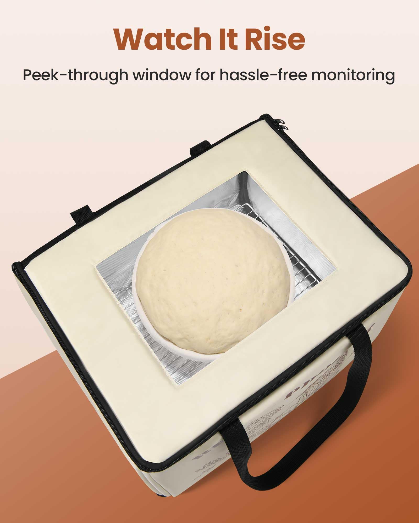 LIFVCNT transparent top window for progress checks without heat loss