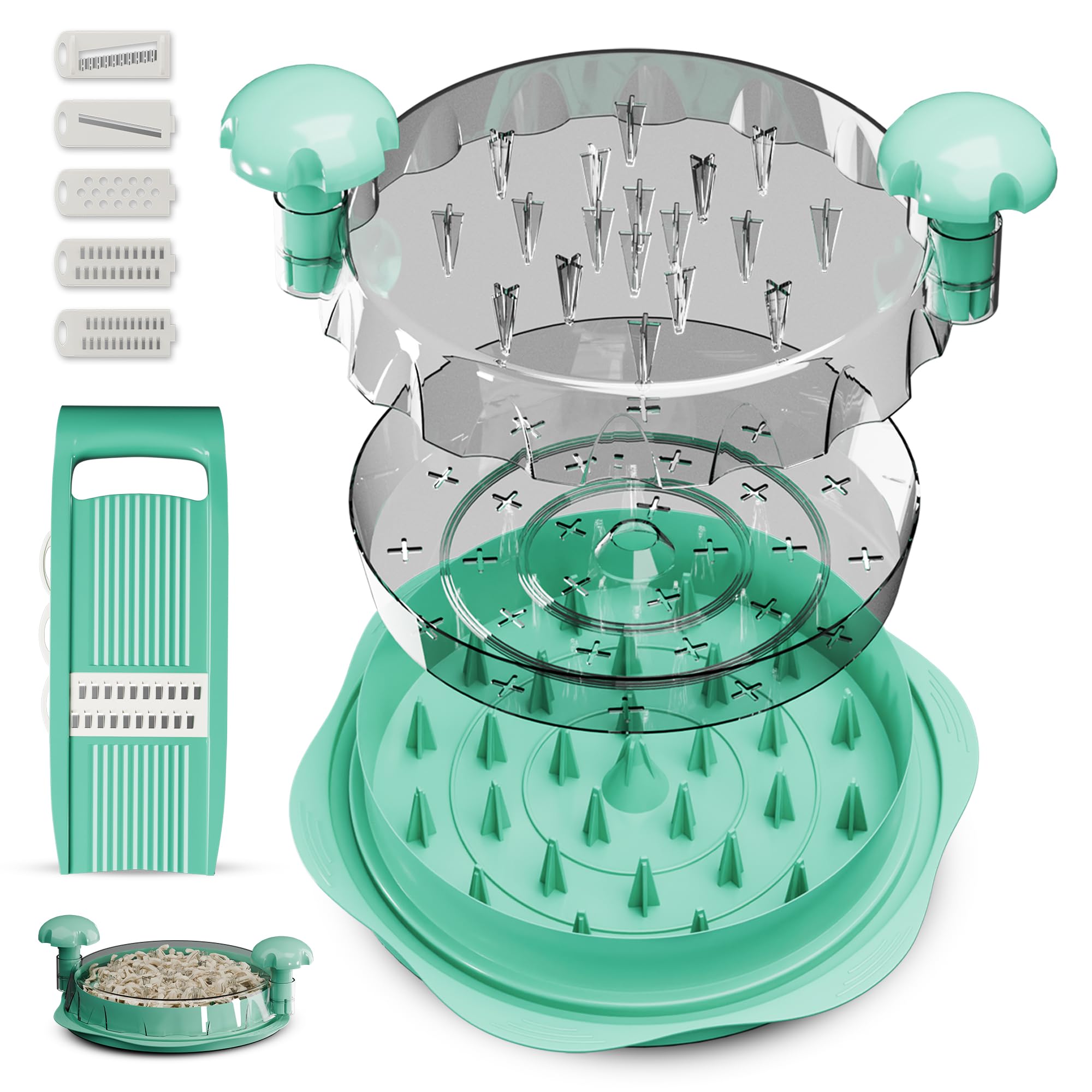 Light-green Chicken Shredder adds stylish practicality to kitchen tasks.