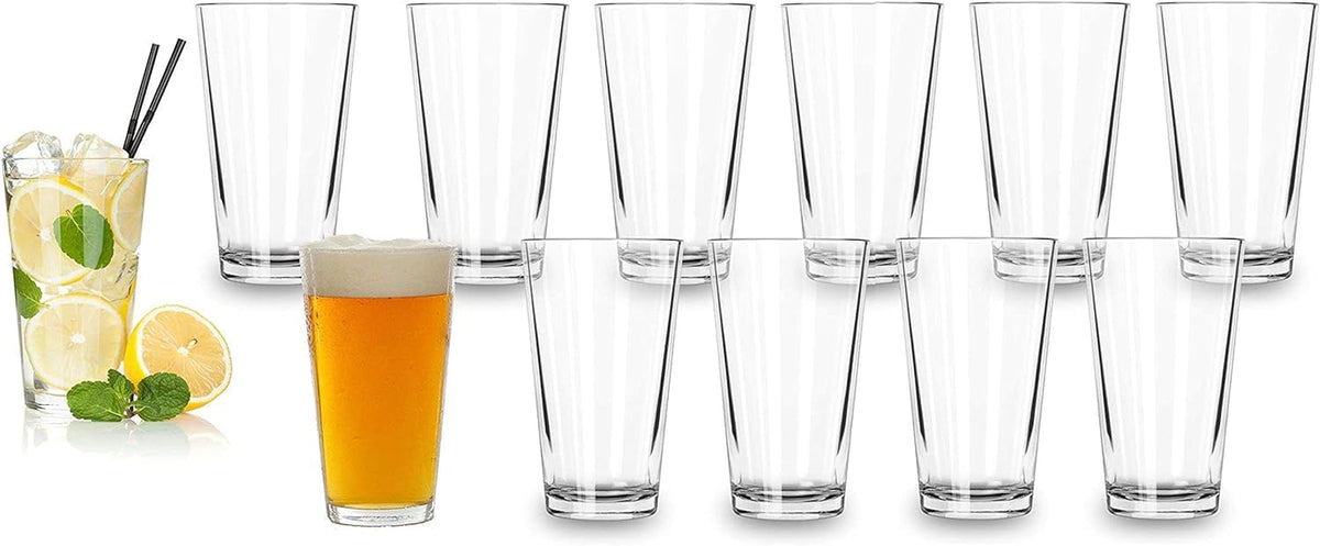 Light In The Dark 16 oz pint glasses set 12 designed for crisp beer service with bulk value.