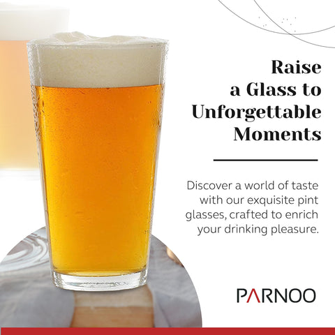 Light In The Dark dishwasher-safe pint glasses offer easy cleanup for busy bars and home entertaining.