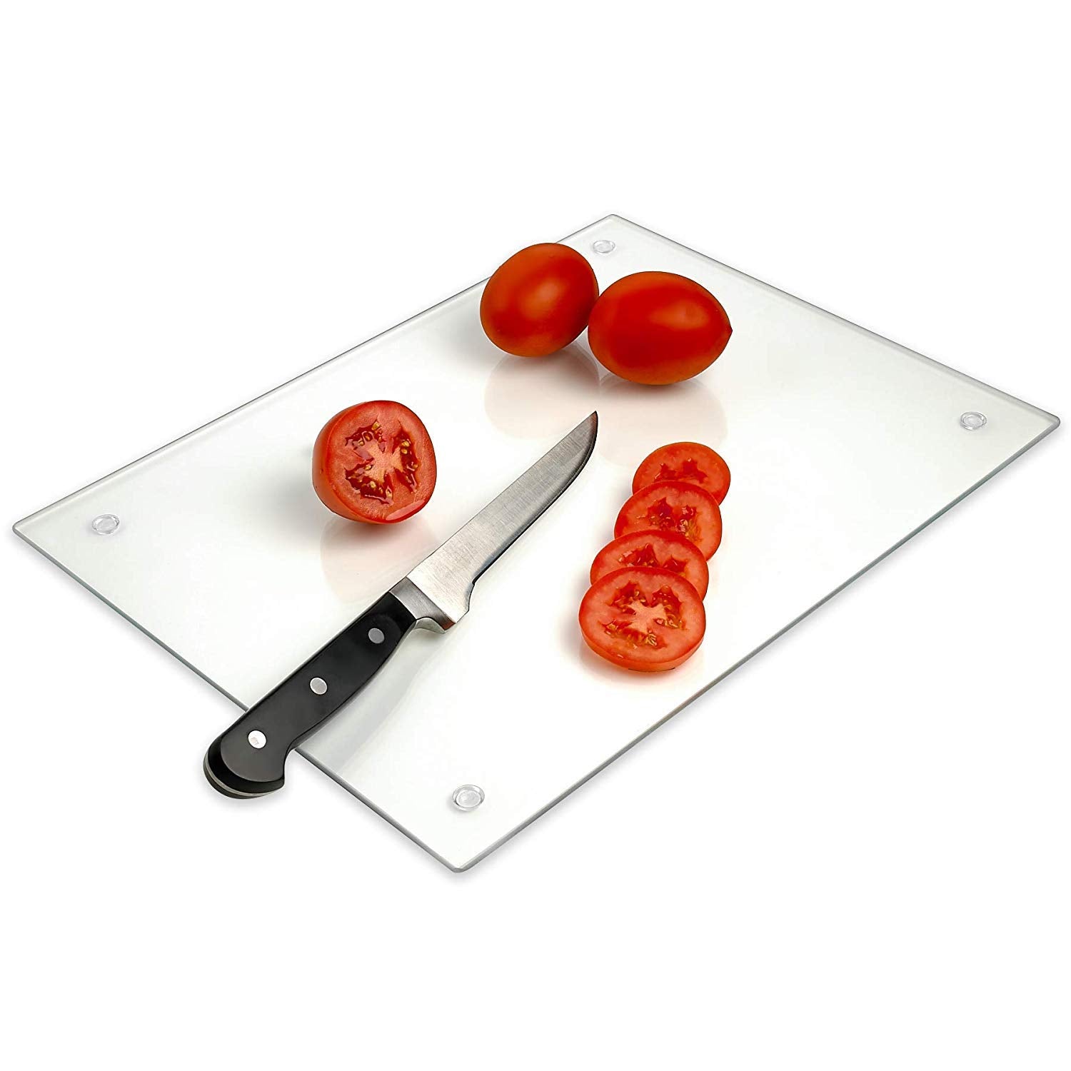Light In The Dark tempered glass cutting board 14x18 with clear top for precise, clean chopping