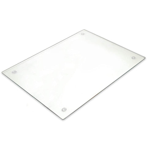 Light In The Dark tempered glass board resists stains and odors for easy daily cleaning.