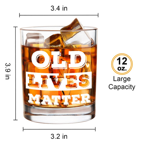 LIGHTEN LIFE 12 oz whiskey rock glass, sturdy for daily sipping.