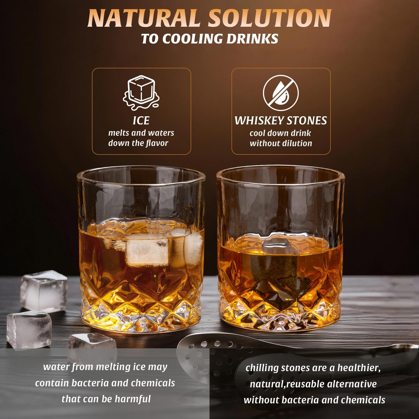 Lighten Life cooling stones maintain drink temperature without dilution