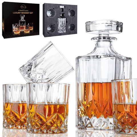 Lighten Life crystal whiskey glasses set delivering clear, premium tasting experience.
