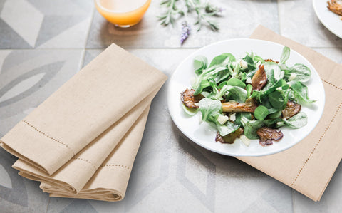 Lightnpro natural flax napkin texture complements rustic or modern table décor.