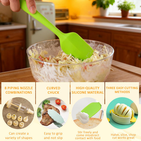 Lignumix detachable slotted plate holds egg whites for clean piping