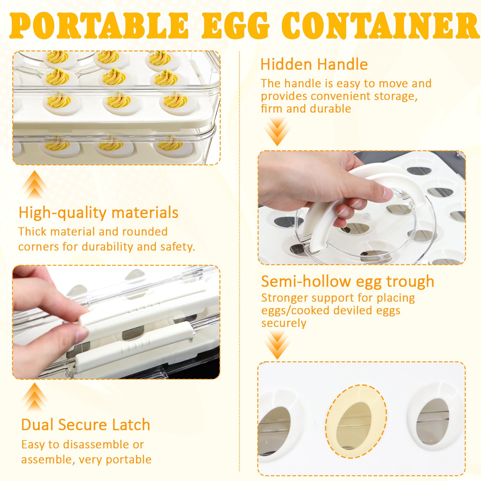 Lignumix two-layer egg holder displaying space for twenty eggs per layer