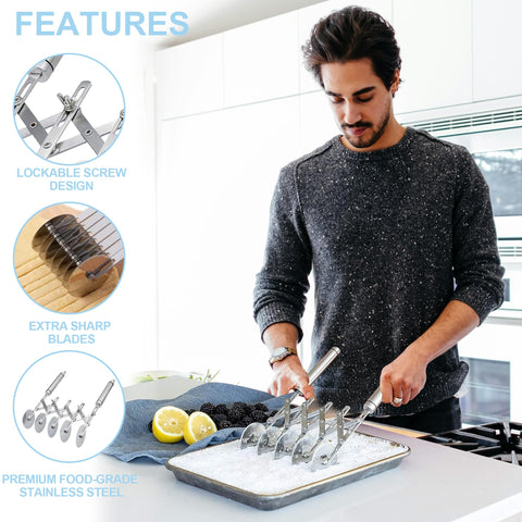 Lihengkong stainless steel blades close-up for precise, clean cuts