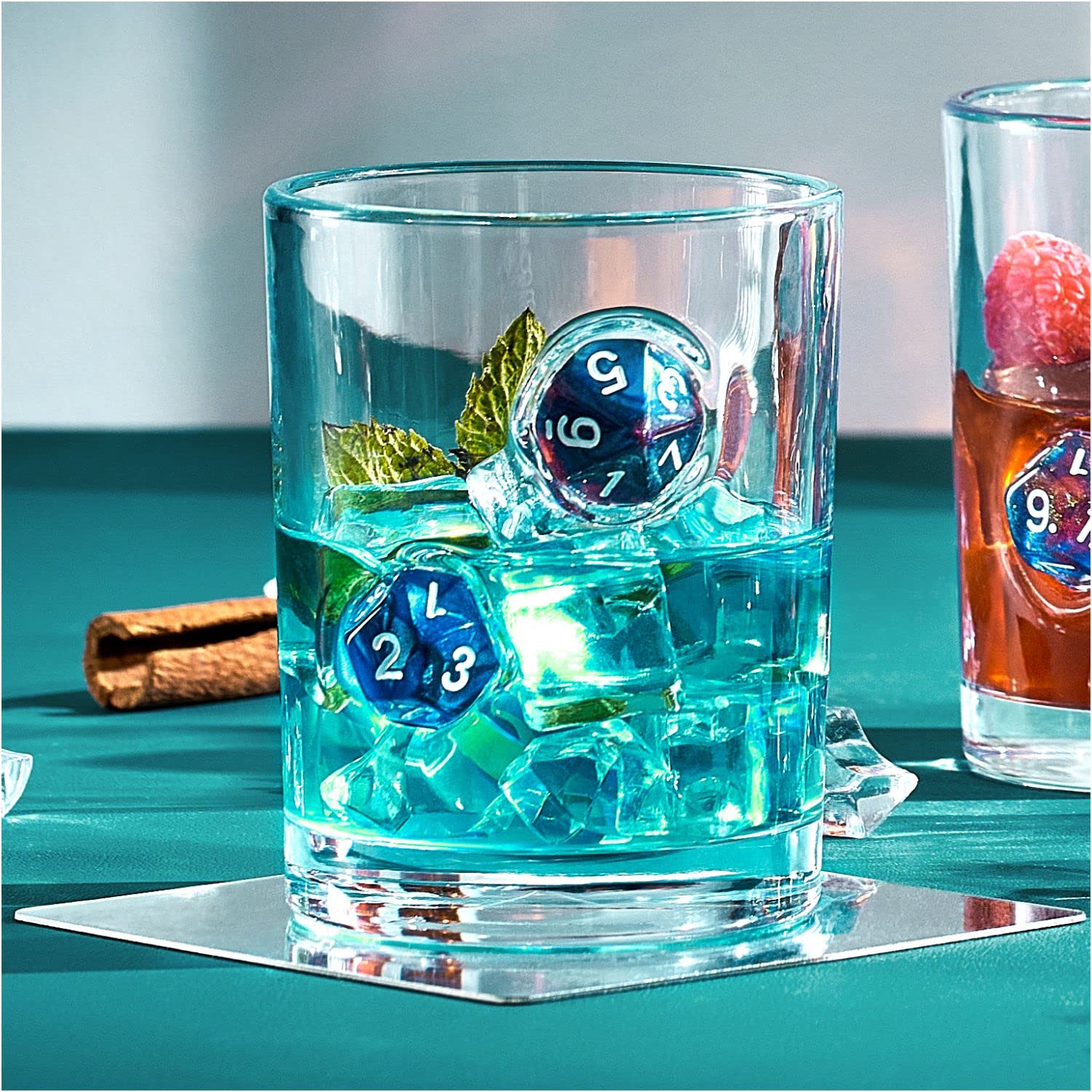 LIIGEMI handwash-only care blue, protecting embedded dice and finish.