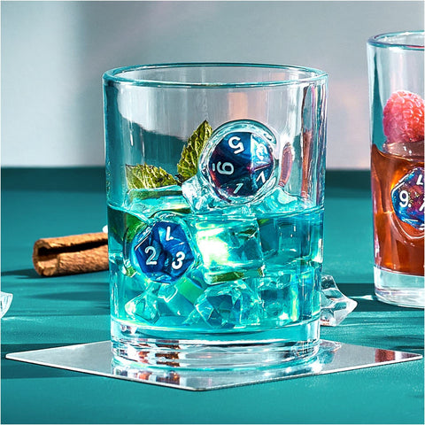 LIIGEMI handwash-only care blue, protecting embedded dice and finish.