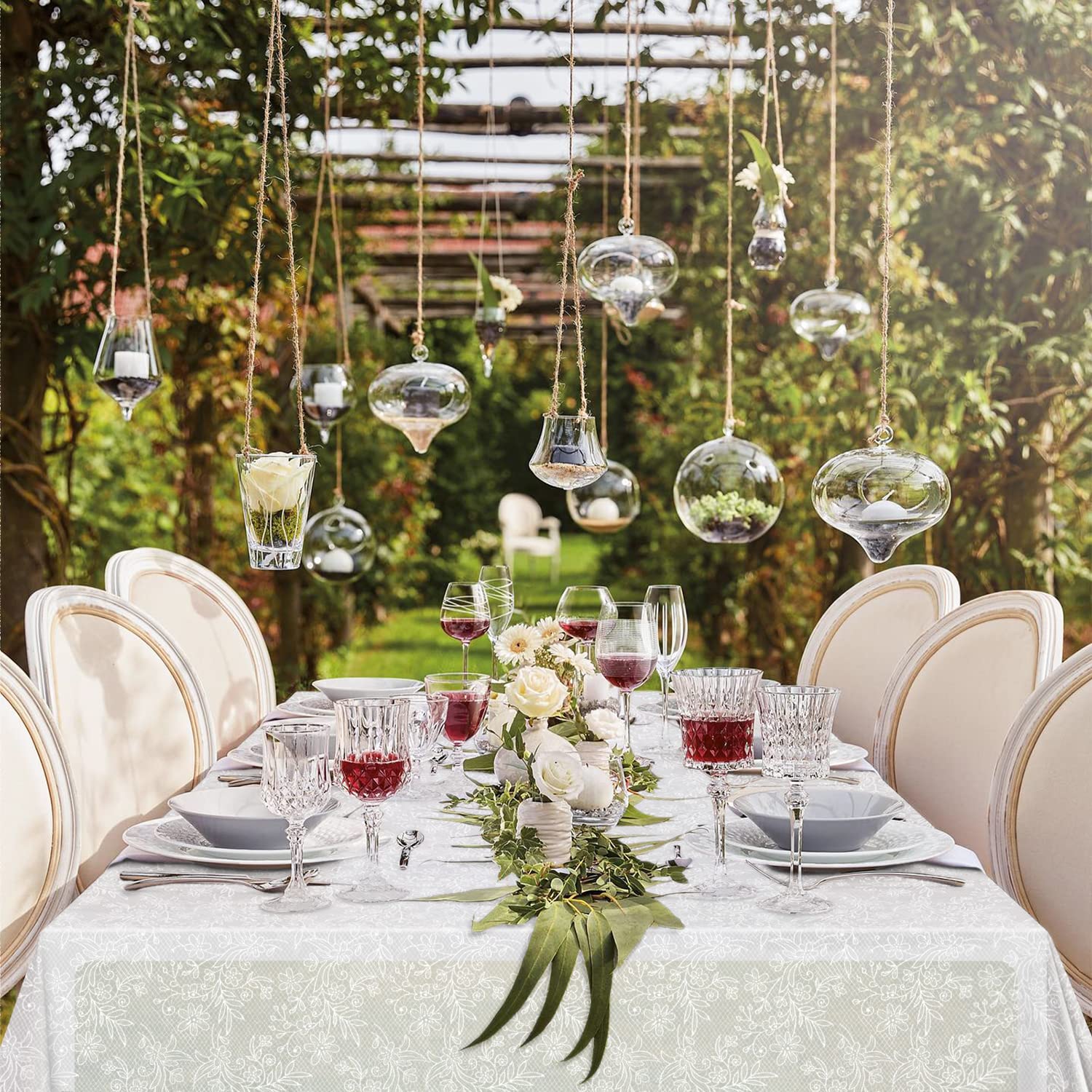 LIKAJON disposable tablecloth, party-ready cleanup after celebrations