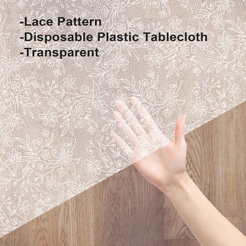 LIKAJON six-pack of plastic lace tablecloths for big events