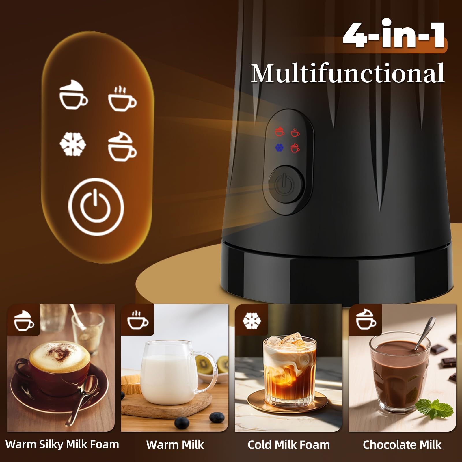Liksiy Milk Frother 4in1 cold foam for refreshing iced drinks
