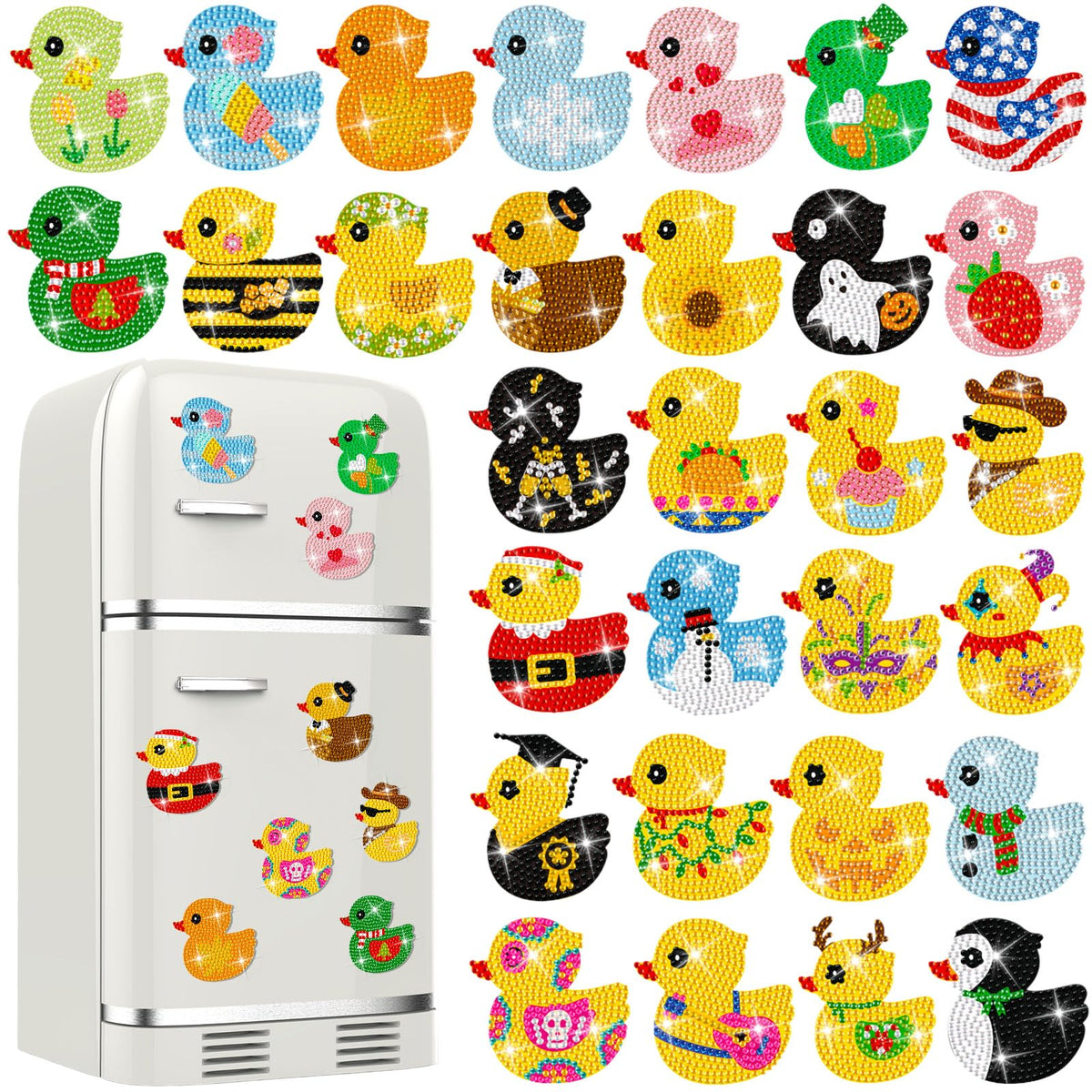 Liliaafar duck diamond magnets collection brightens fridges with vibrant designs
