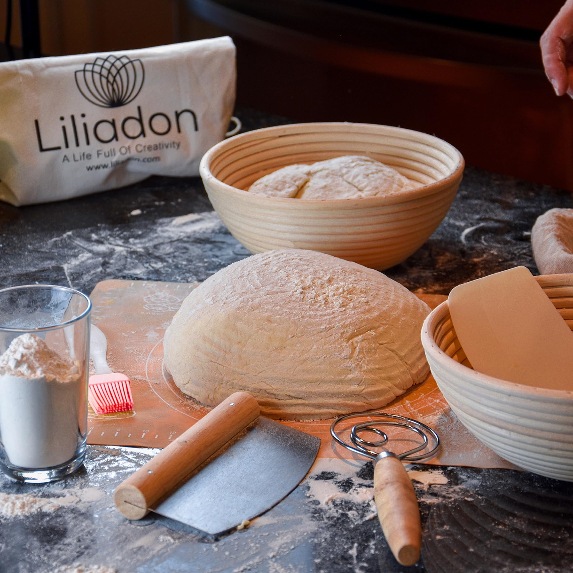 Liliadon basting brush; even moisture during shaping and bake