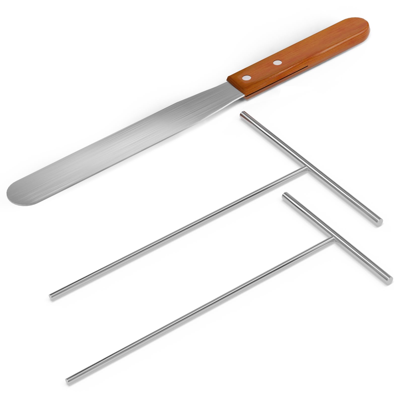 Lilithye crepe spreader 5in in use for even batter spread and delicate lifting
