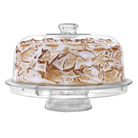 Lillian Tablesettings dome cover closeup shows durable, break-resistant design.