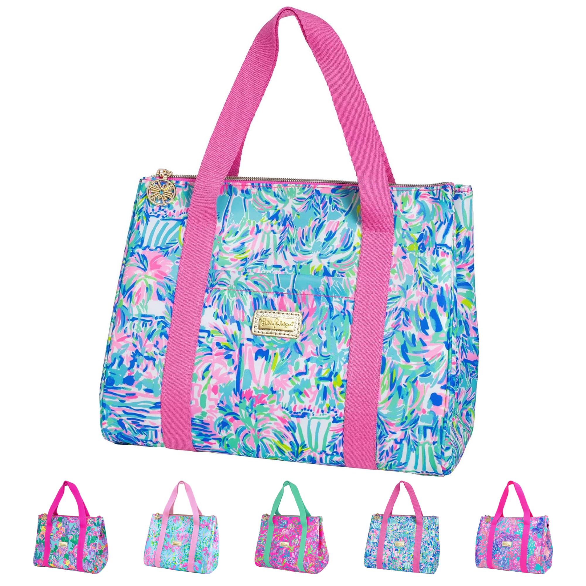 Lilly Pulitzer cute lunch bag insulated tote keeps meals fresh on the go.