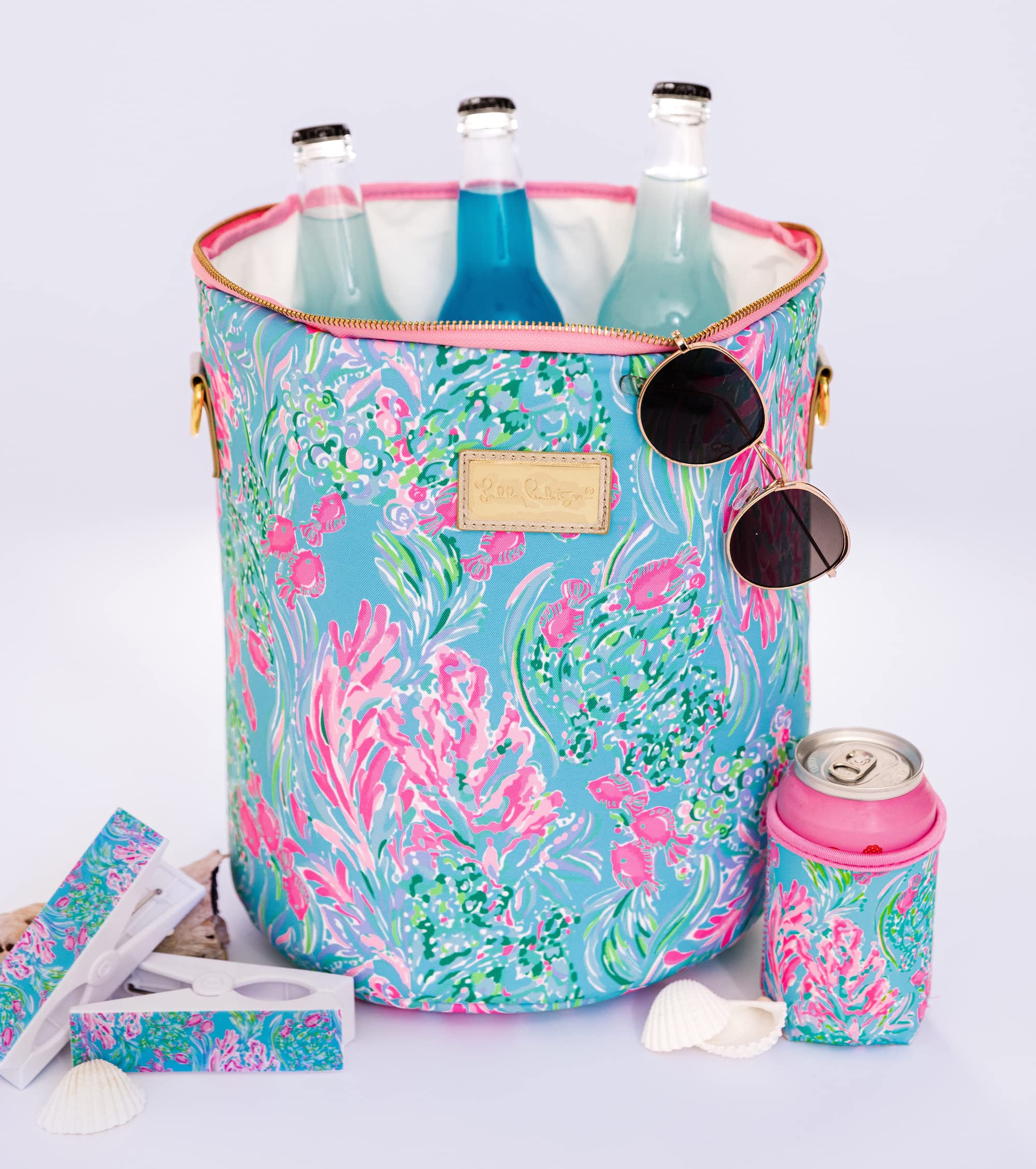 Lilly Pulitzer compact zip bag keeps essentials safe and accessible in travel