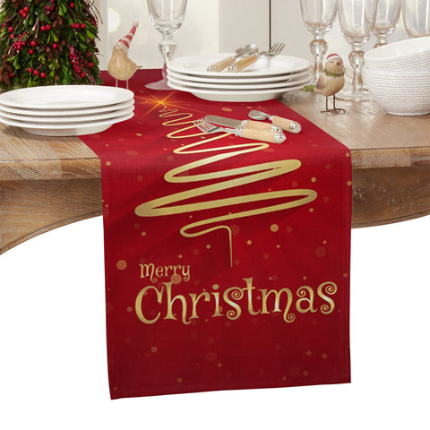 Lilmeme heat-resistant table runner protects surfaces during meals.