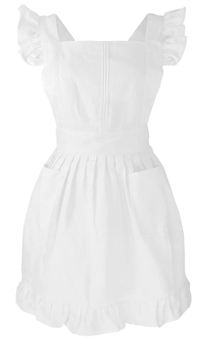 LilMents Kids Retro Apron front view with cross-back straps for comfort