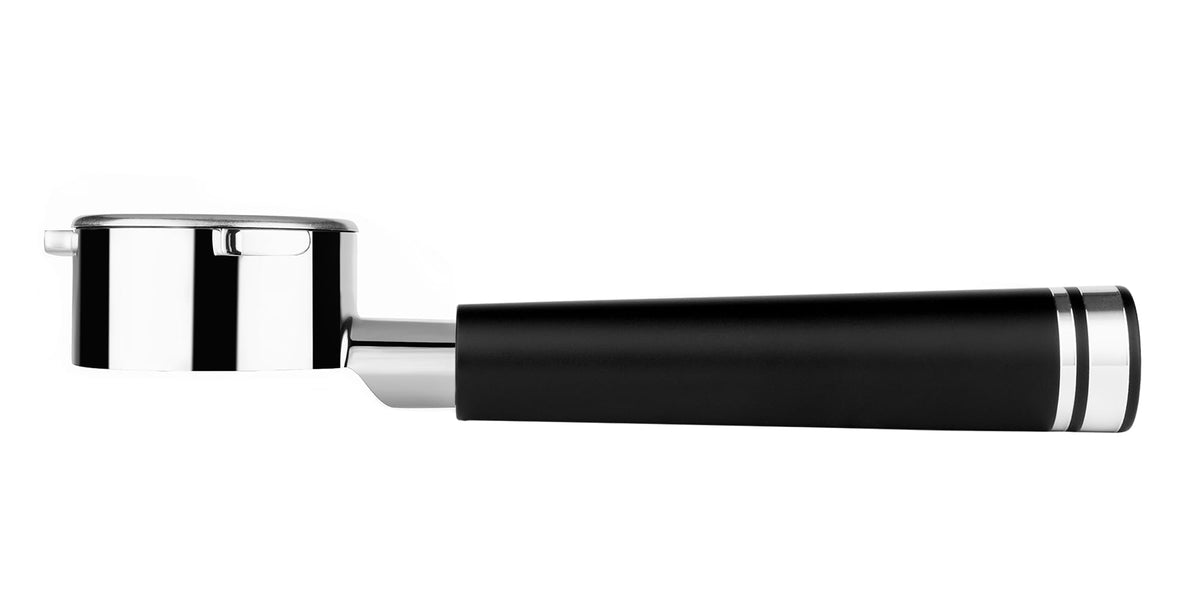 LILQ 54mm naked bottomless portafilter in aluminum flat for stable espresso extraction