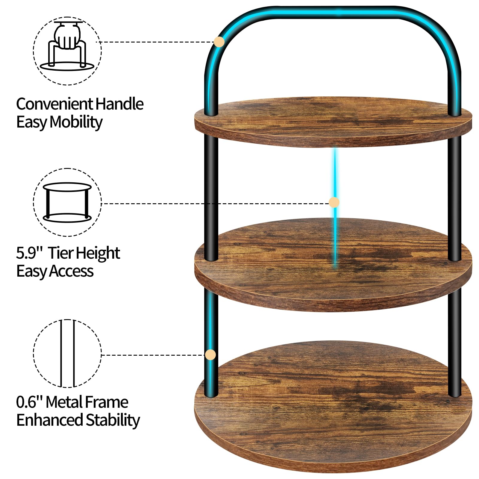 Lilybud Cupcake Stand nonstick-surface enables quick cleaning after events