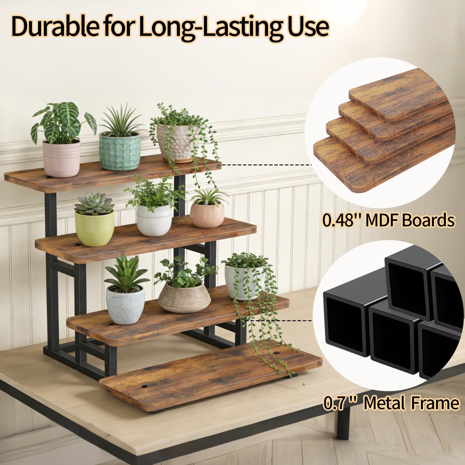Lilybud Lily Serving Tray Stand Wood helps organize party essentials neatly
