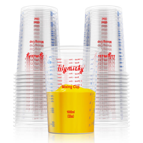 Lilymicky 25-pack disposable mixing cups for quick epoxy work