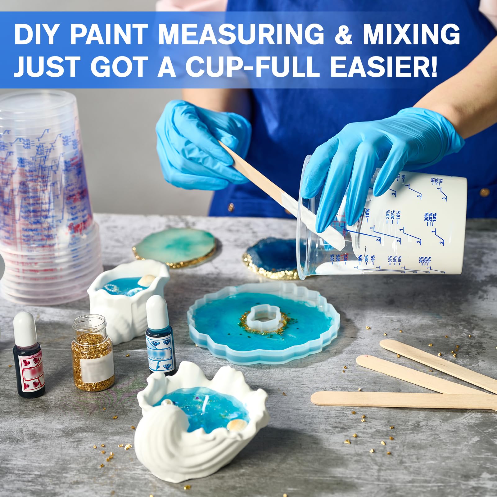 Lilymicky disposable kit reduces cleanup time after painting or resin work.