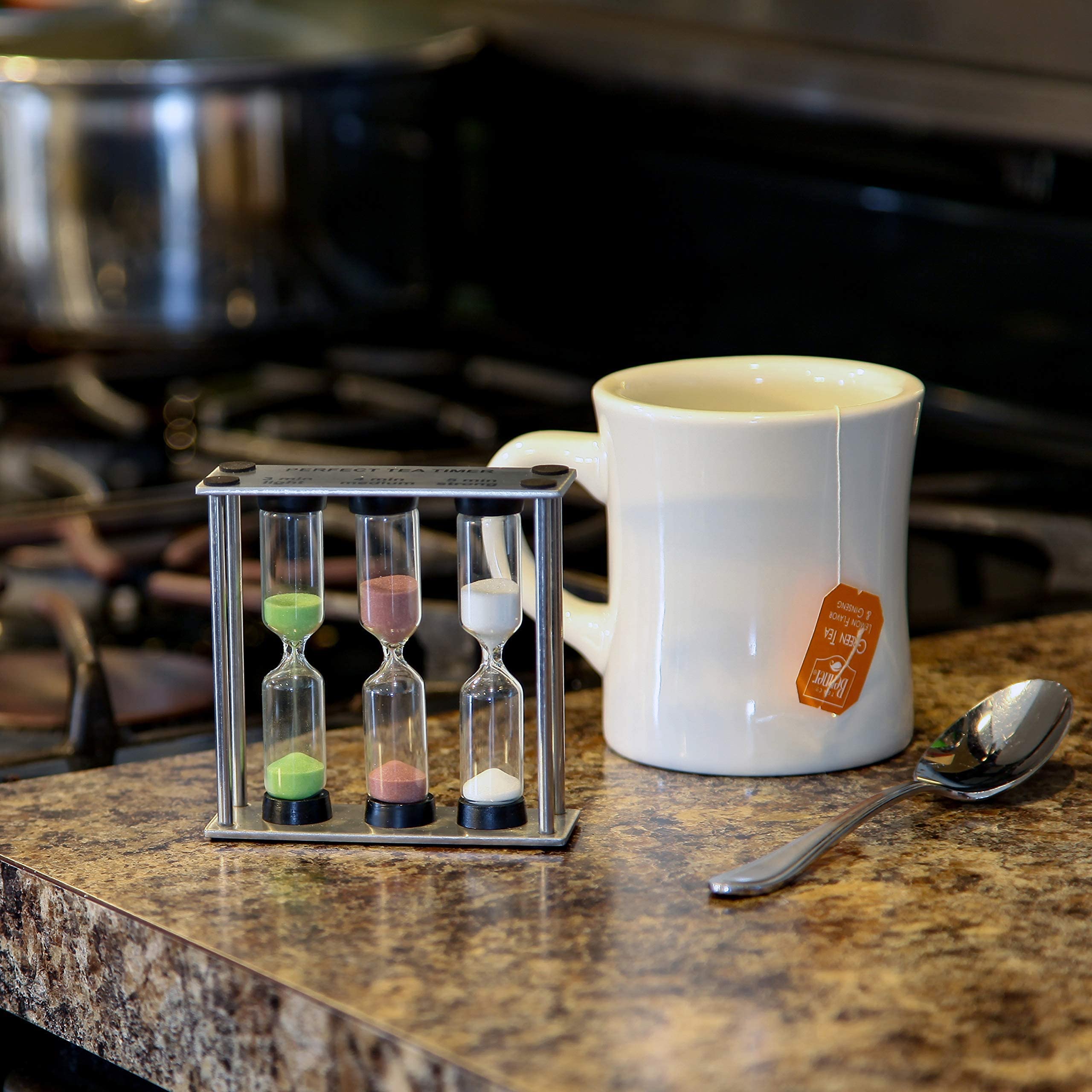 Lily's Home 3-minute glass timer ready for light brews and quick checks