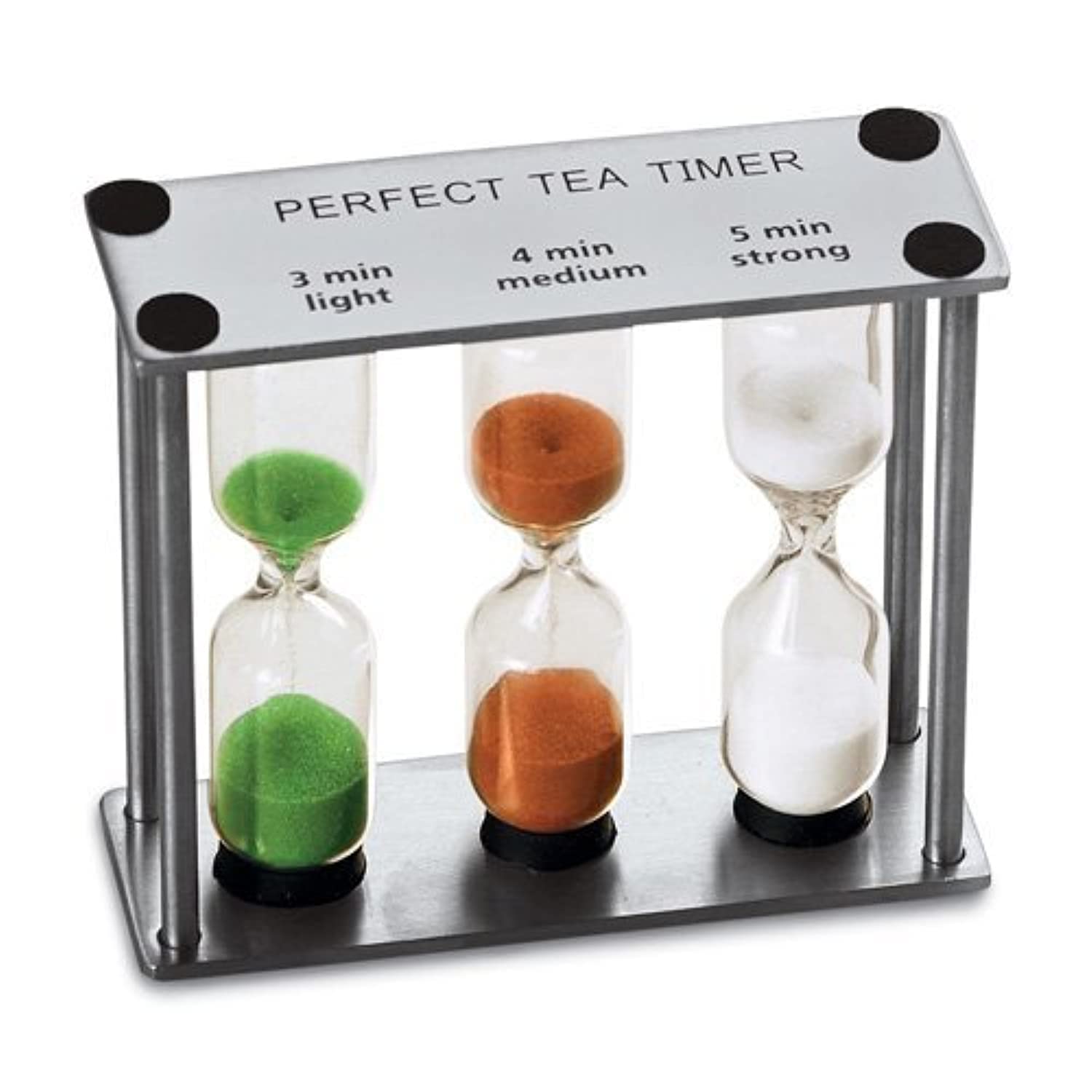 Lily's Home 3-in-1 tea timer front view in compact stainless steel for precise timing