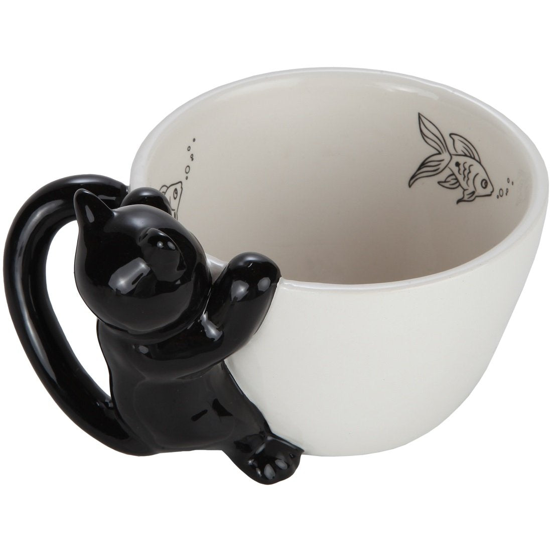 Lily's Home 9 oz ceramic mug interior goldfish illustration brightening beverages