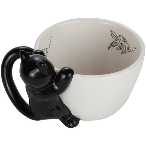 Lily's Home 9 oz ceramic mug interior goldfish illustration brightening beverages