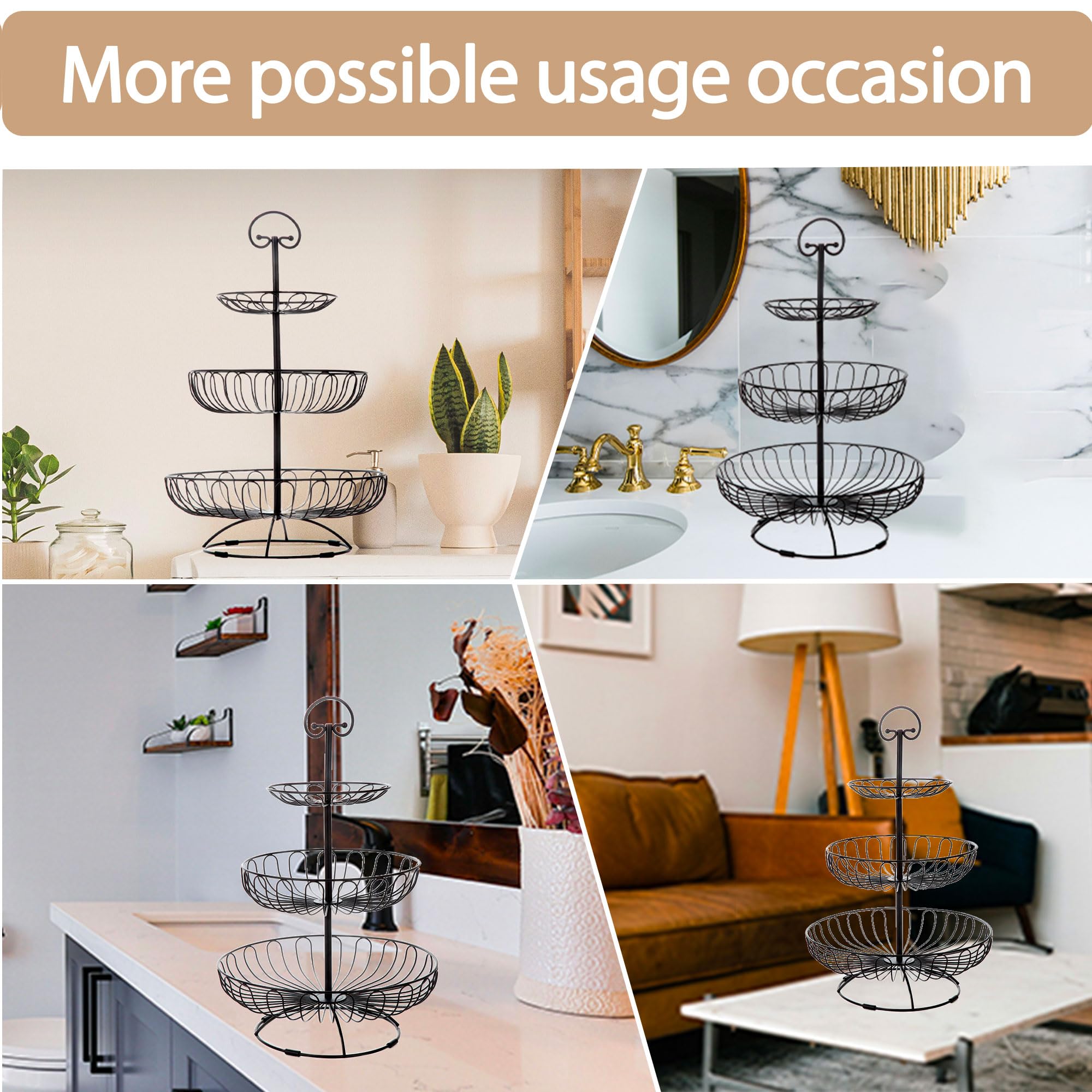 Lily's Home black-framed stand complements modern kitchen décor and adds functional decor.