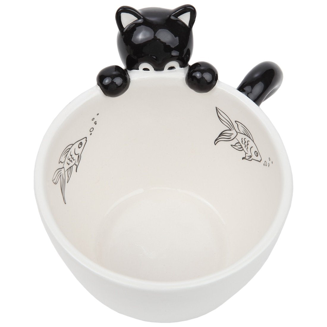 Lily's Home cat mug with tail handle for comfortable grip