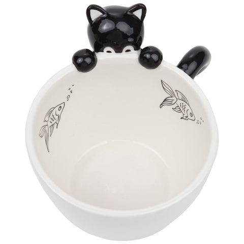 Lily's Home cat mug with tail handle for comfortable grip