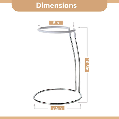 Lily's Home decanter drying stand with cleaning brush included; convenient maintenance.