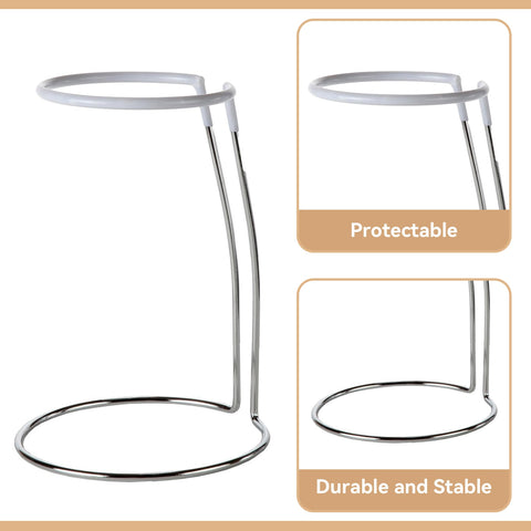 Lily's Home rubber-coated top detail protects decanter rims during drying.