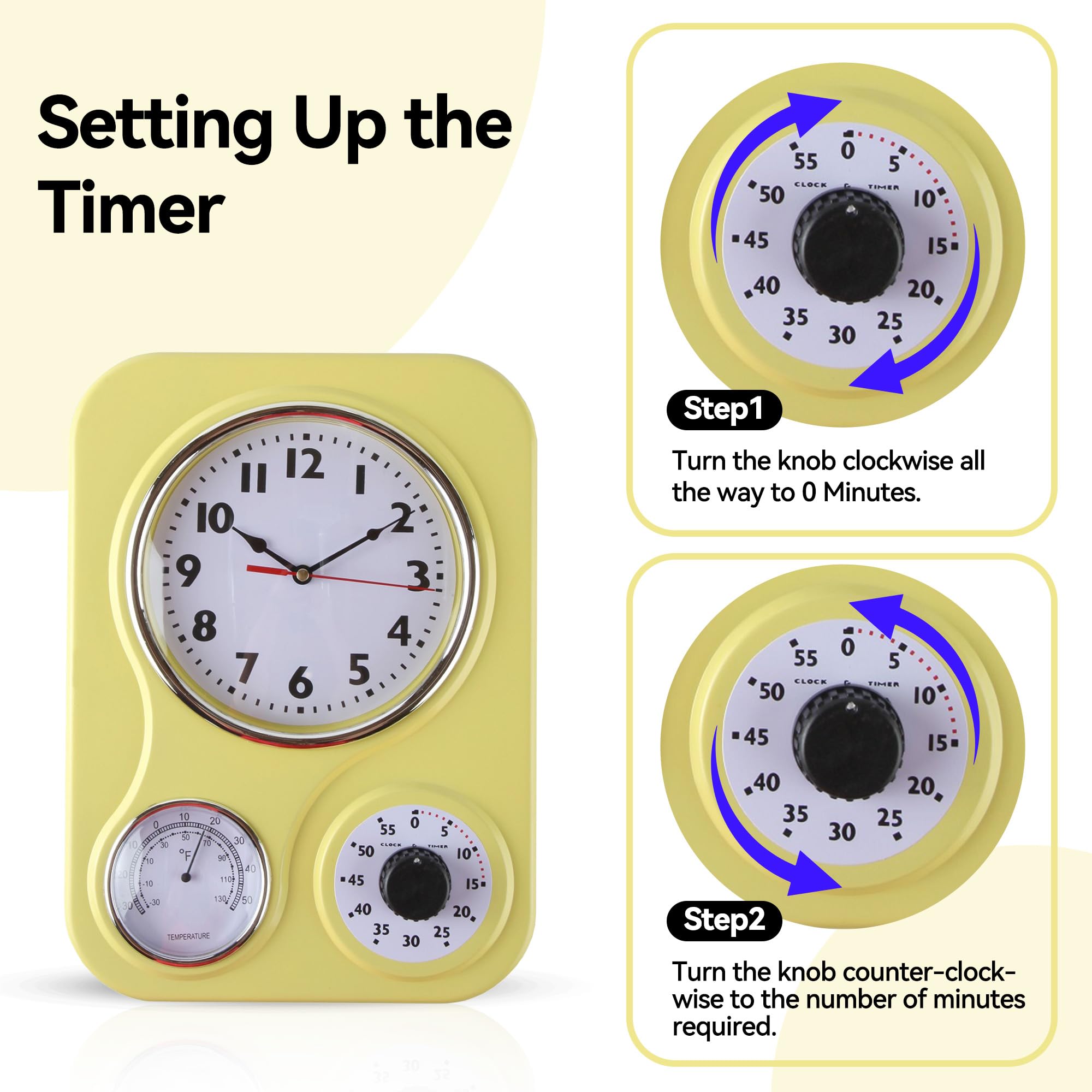 Lily's Home retro clock makes a thoughtful gift for home lovers.