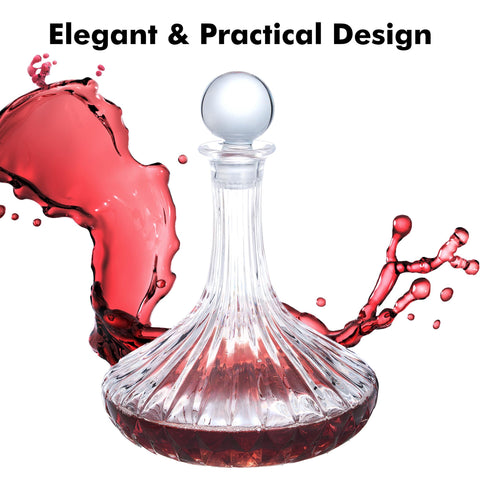 Lilys Home elegant centerpiece wine decanter on a dining table