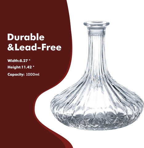 Lilys Home lead-free wine carafe for safe, stylish wine service