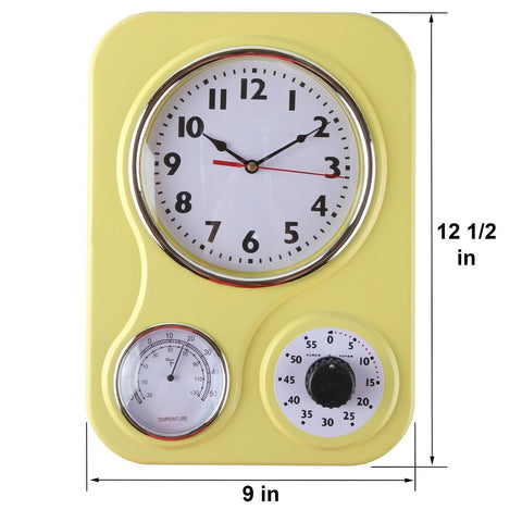 Lily's Home battery-powered wall clock with cord-free placement.