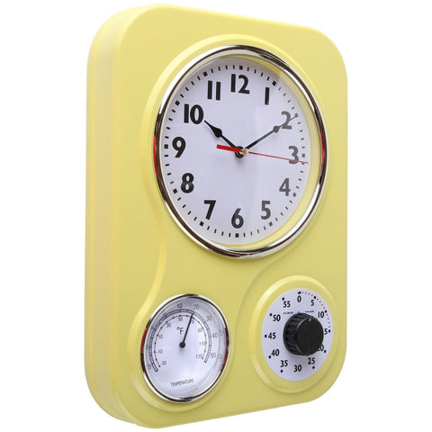 Lily's Home retro kitchen clock with 60-minute timer for timing recipes.