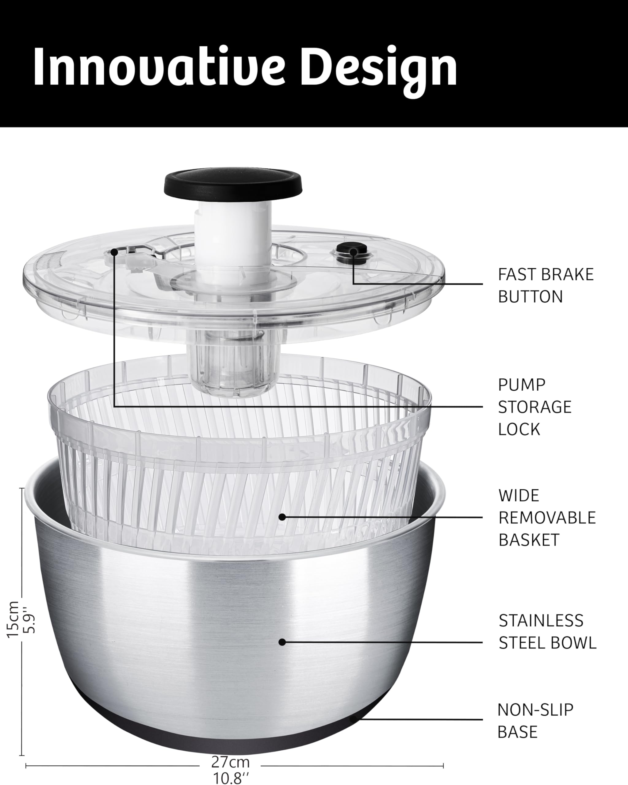 lilystone colander-wash basket rinsing vegetables and herbs