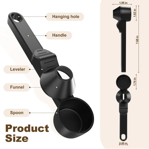 LimanChef smooth-surface scoop cleans quickly, with a hanging hole for storage.