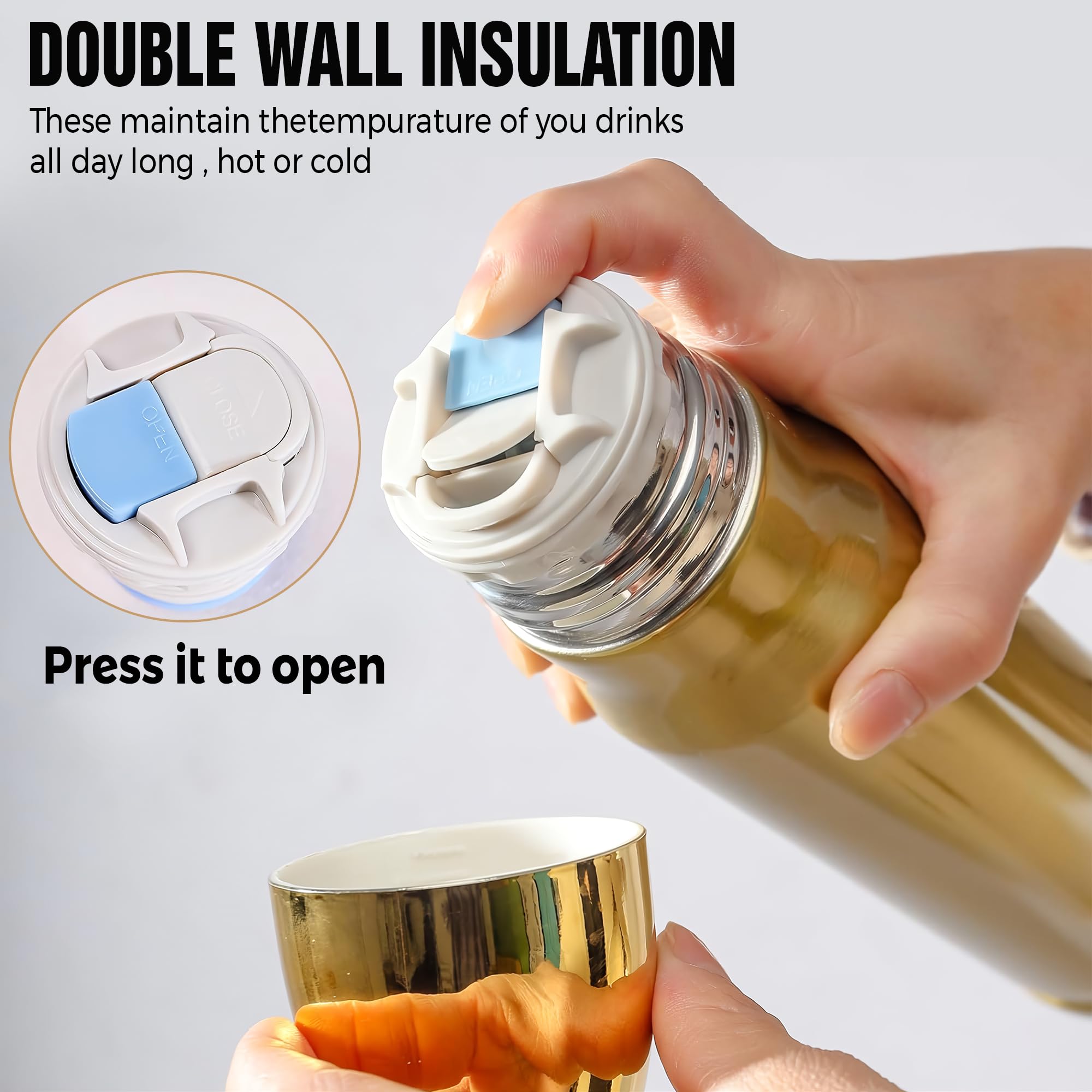 Limima 17oz tumbler car cup-holder friendly fits most vehicles