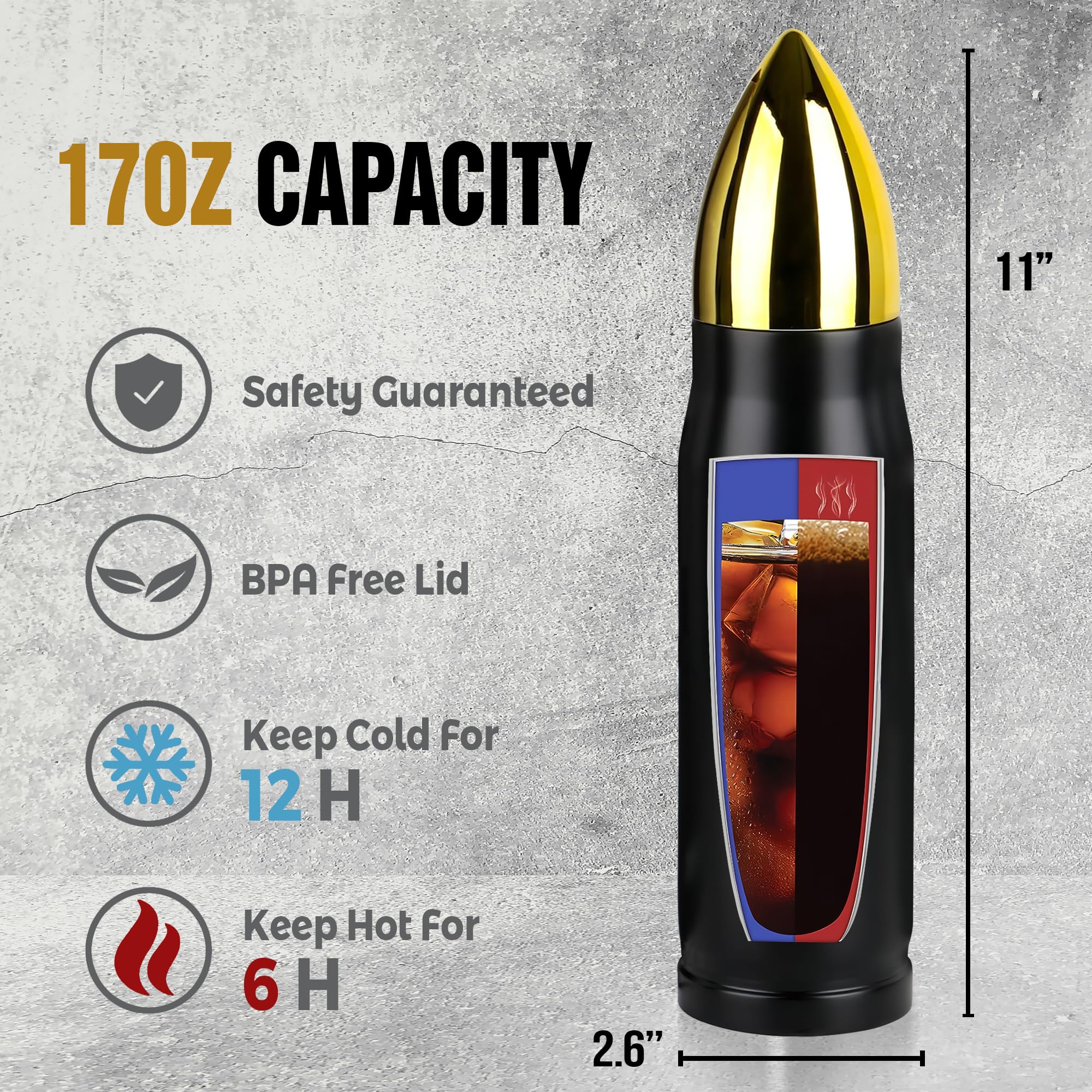 Limima American-flag-fish-icons tumbler showcases patriotic design for outdoor anglers.